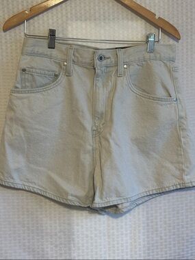 #887 Signature by Levi Strauss Cream High-Rise Denim Shorts - Light Neutral